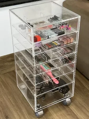 Ver imagem 2 de Carrinho Organizador de Maquiagem Acrílico Md03