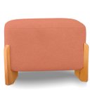 Ver imagem 5 de Puff Oval Pé de Madeira Decorativo para Sala Orgânico Confortável e Reforçado Bouclé Fluffy