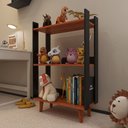 Ver imagem 1 de Nicho Organizador de Brinquedos para Quarto Infantil ou Brinquedoteca - Preto com Nature
