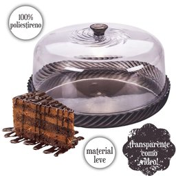 Boleira de Plástico Com Tampa Cristal Twist Plasutil ref.15506 - 2