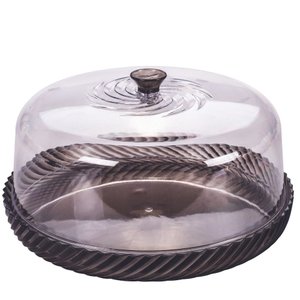 Boleira de Plástico Com Tampa Cristal Twist Plasutil ref.15506