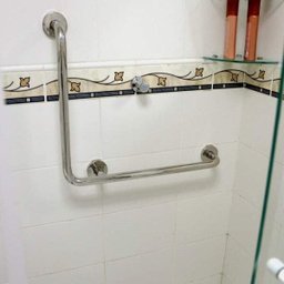 Barra de Apoio em L para Box 66,8cm em Inox Polido Geris - 2