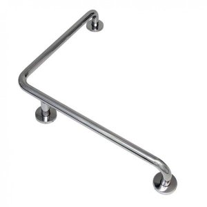 Barra de Apoio em L para Box 66,8cm em Inox Polido Geris