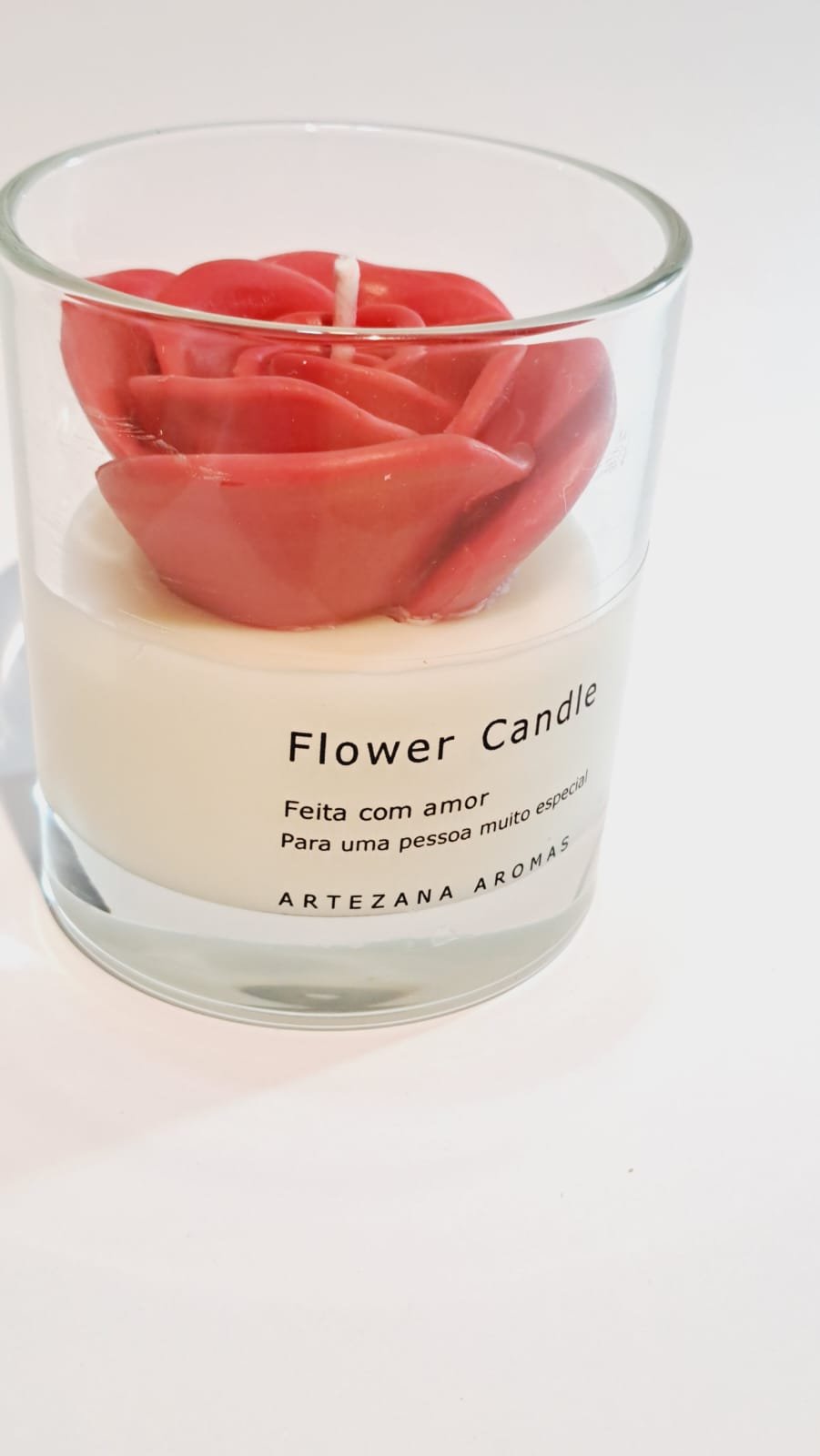 Flower Candle - Rosa Vermelha com Aroma de Rosa Vermelha Artezana Aromas - 2