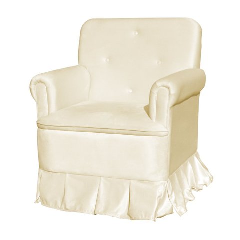 Poltrona Para Quarto Amamentação Com Balanço Suede Estopar Laura Suede Marfim