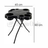 Mesa Mesinha Petisqueira Petisco Bebidas Piscina Dobrável:preta - 2