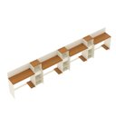 Ver imagem 6 de Conjunto de Escritório Smart 3 Livreiro e 4 Mesas 90cm - Off White e Cedro