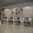 Ver imagem 7 de Conjunto de Escritório Smart 3 Livreiro e 4 Mesas 90cm - Off White e Cedro