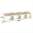 Ver imagem 5 de Conjunto de Escritório Smart 3 Livreiro e 4 Mesas 90cm - Off White e Cedro