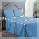 Ver imagem 2 de Conjunto Lençol Cama King Size 4 Peças 400 Fios com Elástico e Fronhas Toque Macio:azul Piscina