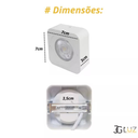 Ver imagem 2 de Spot Led 5w Quadrado de Sobrepor - Branco - Branco Neutro