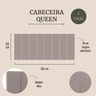 Cabeceira Queen 160x60 Cama Box Modulada Reta Linho Castor - 2
