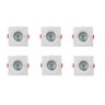 Spot LED Embutir Quadrado Móvel 5W 4000K Opus LED Kit 6Pçs - 1