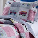 Ver imagem 2 de Kit Colcha Patchwork Rozac Solteiro 2 Peças Teen Trucks