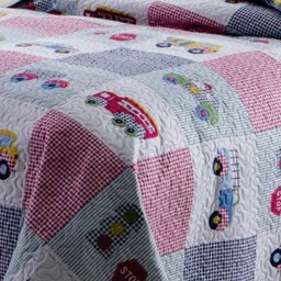 Kit Colcha Patchwork Rozac Solteiro 2 Peças Teen Trucks - 3