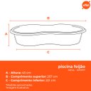 Ver imagem 3 de Caixa Piscina Feijão 1.000 Litros Azul Afort