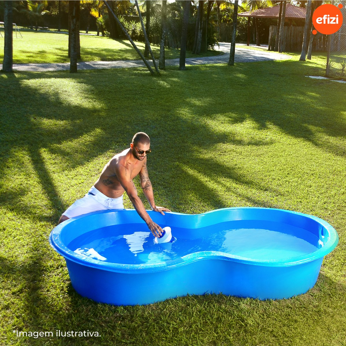 Caixa Piscina Feijão 1.000 Litros Azul Afort - 4