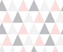 Ver imagem 1 de Papel Contact Adesivo Geométrico Triângulos Rosa 10m