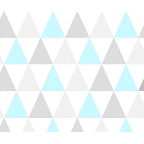 Papel Contact Adesivo Geométrico Triângulos Azul 10m