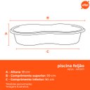 Ver imagem 3 de Caixa Piscina Feijão 50 Litros Azul Afort