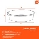 Ver imagem 3 de Caixa Piscina Redonda 50 Litros Rosa Afort