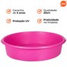 Caixa Piscina Redonda 50 Litros Rosa Afort - 5