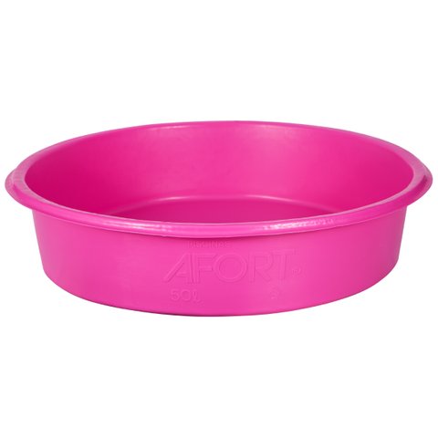 Caixa Piscina Redonda 50 Litros Rosa Afort