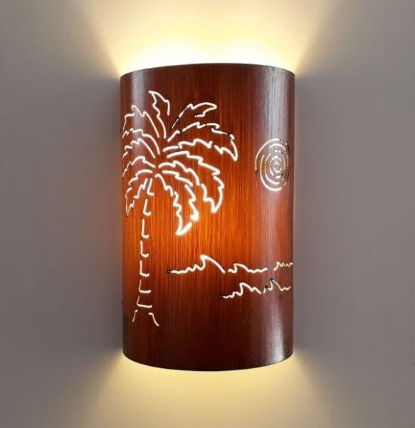 Luminária Arandela de parede Bar Tropical Praia - 1