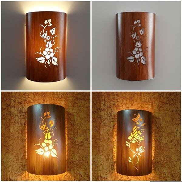 Luminária Arandela de parede Tradicional Floral - 3