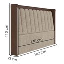 Ver imagem 3 de Cabeceira Casal 140 cm Lumina LED com Frame Linho Tca 202 Corino Tcs 721 Peer