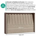 Ver imagem 6 de Cabeceira Casal 140 cm Lumina LED com Frame Linho Tca 202 Corino Tcs 721 Peer