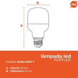 Lâmpada Led Bulbo 60w - Fortled - 3