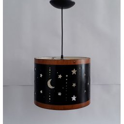 Lustre Pendente para Quarto Lua e Estrelas - 2