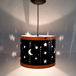 Lustre Pendente para Quarto Lua e Estrelas - 1