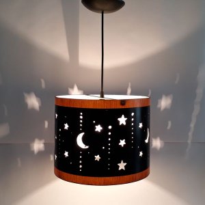 Lustre Pendente para Quarto Lua e Estrelas