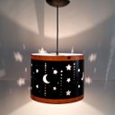 Ver imagem 1 de Lustre Pendente para Quarto Lua e Estrelas