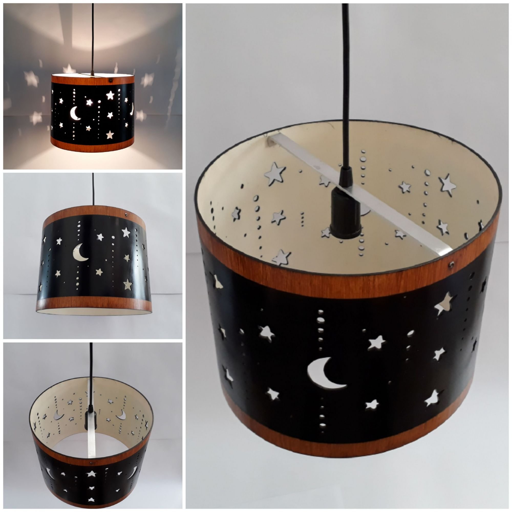 Lustre Pendente para Quarto Lua e Estrelas - 4