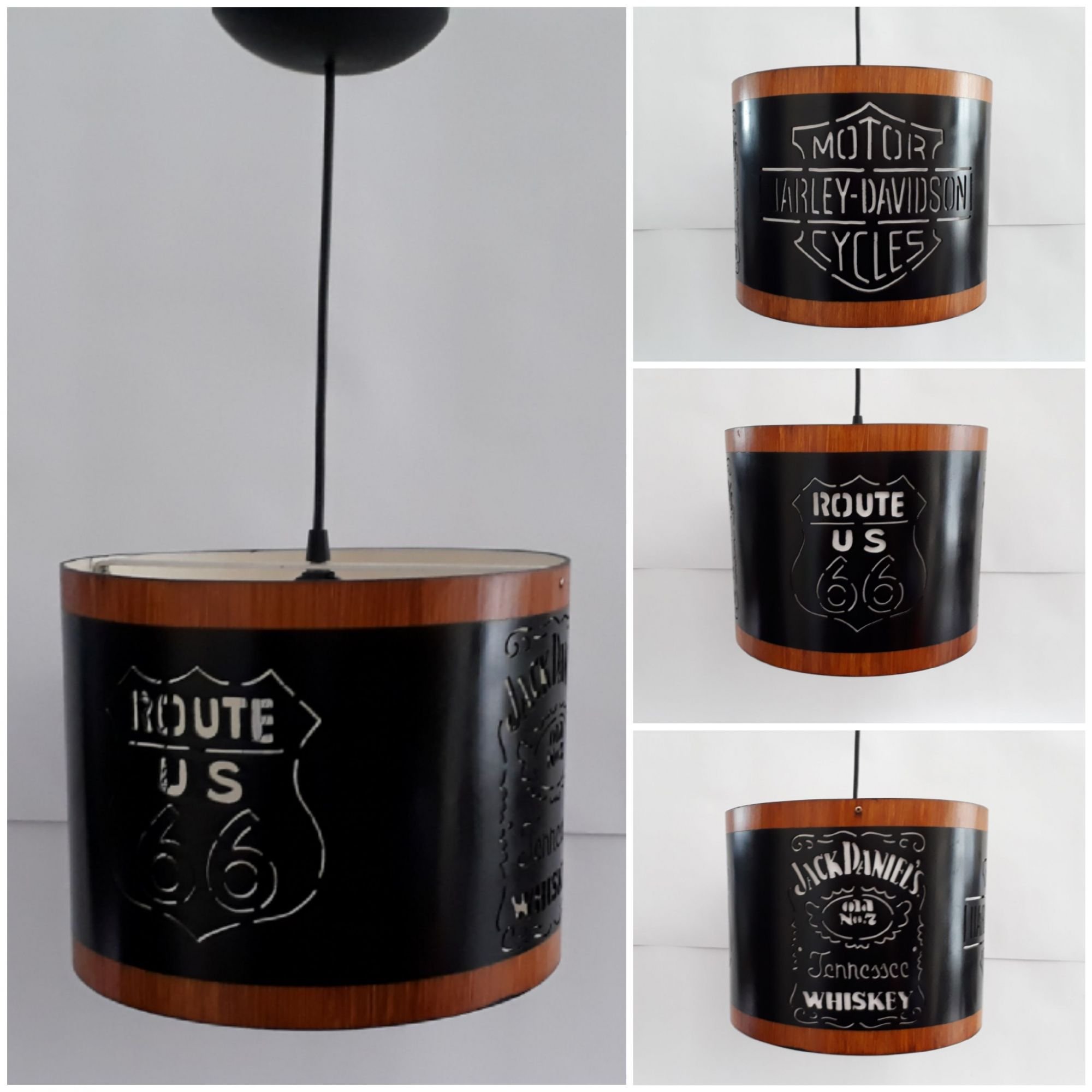 Lustre Pendente Bar - Harley Davidson/Jack Daniel`s/Route 66 - 300X24 Ecoestiluz - 3