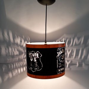 Lustre Pendente Bar - Harley Davidson/Jack Daniel`s/Route 66 - 300X24 Ecoestiluz