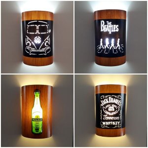 Kit 4 Arandelas Luminárias de Parede Bar Combo 2