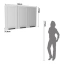 Ver imagem 3 de Armário de Cozinha Aéreo em Mdf com 3 Portas 120cm Multimóveis Cr20446 Branco