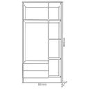 Ver imagem 4 de Quarto Infantil Doce Sonho Guarda Roupa Berço e Cômoda Sapateira Branco - Qmovi