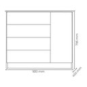 Ver imagem 2 de Quarto Infantil Doce Sonho Guarda Roupa Berço e Cômoda Sapateira Branco - Qmovi