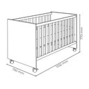 Ver imagem 3 de Quarto Infantil Doce Sonho Guarda Roupa Berço e Cômoda Sapateira Branco - Qmovi