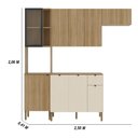 Ver imagem 2 de Armário de Cozinha Completa Mdf 9 Portas Vert Plus - Freijó/freijó/soft