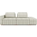 Ver imagem 3 de Sofá Ilha com Puff para Sala Living 285cm Amber M03 Bouclê Bege Claro - Lyam Decor