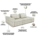 Ver imagem 4 de Sofá Ilha com Puff para Sala Living 285cm Amber M03 Bouclê Bege Claro - Lyam Decor
