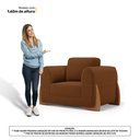 Ver imagem 3 de Kit Poltrona e Sofá Bloom 180cm 02 Lugares com Pés de Madeira Bouclê Terracota - Desk Design