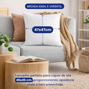 Ver imagem 3 de Kit 4 Enchimentos Recheio Almofadas Refil 47x47cm