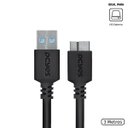 Ver imagem 1 de Cabo Para Hd Externo Usb A 3.0 Macho Para Micro Usb B 3.0 (10 Pinos) Macho 28awg Puro Cobre 3